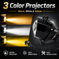 DEPOIDS 3 Color LED Projectors | White, Yellow & Warm | Universal Fit for Pakistani Cars